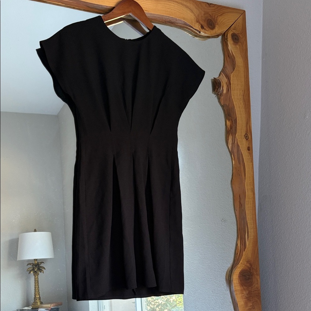 ASOS DESIGN nipped in waist mini dress black